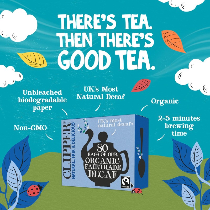 Clipper Tea, Organic Decaf, PlantBased, Decaffeinated Black Tea, Great Over I... gallery