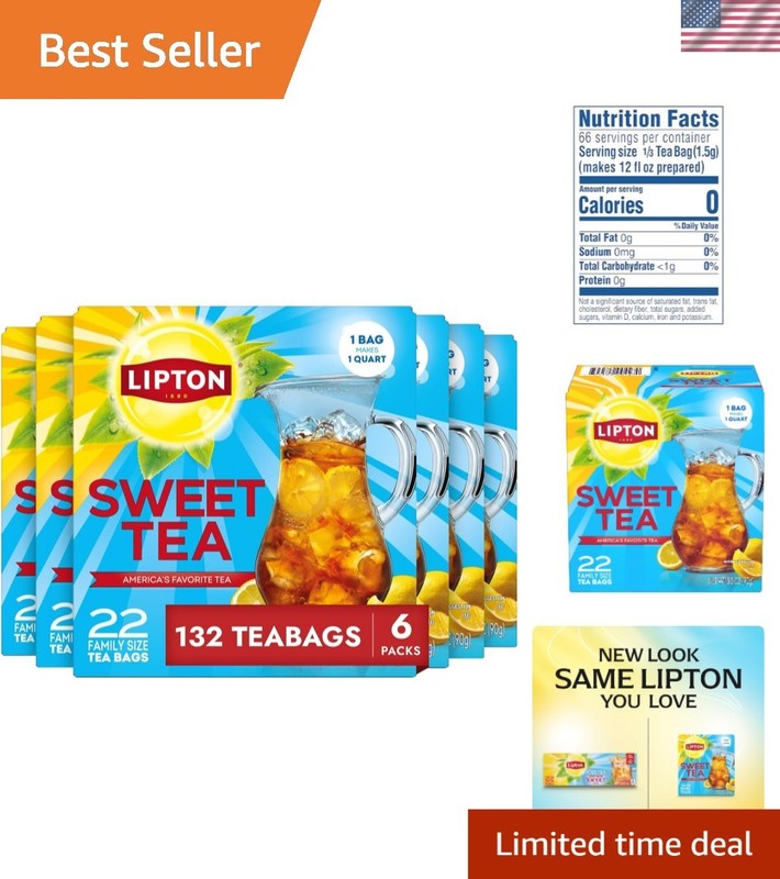 Refreshing Southern Sweet Iced Tea Bags 22 ct | 6 Pack – Perfect for Gatherings