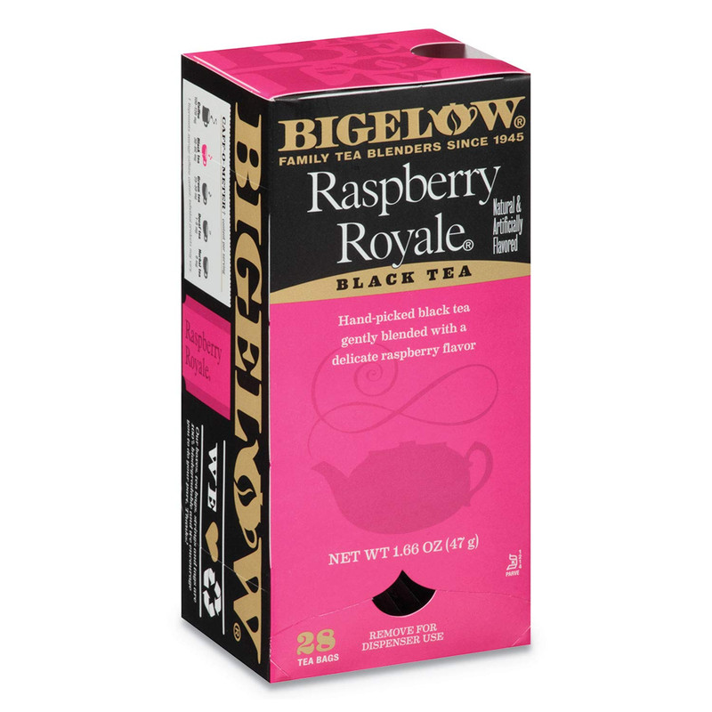 Raspberry Black Tea Bags 28 Count Box Hot Iced Tea Individually Wrapped