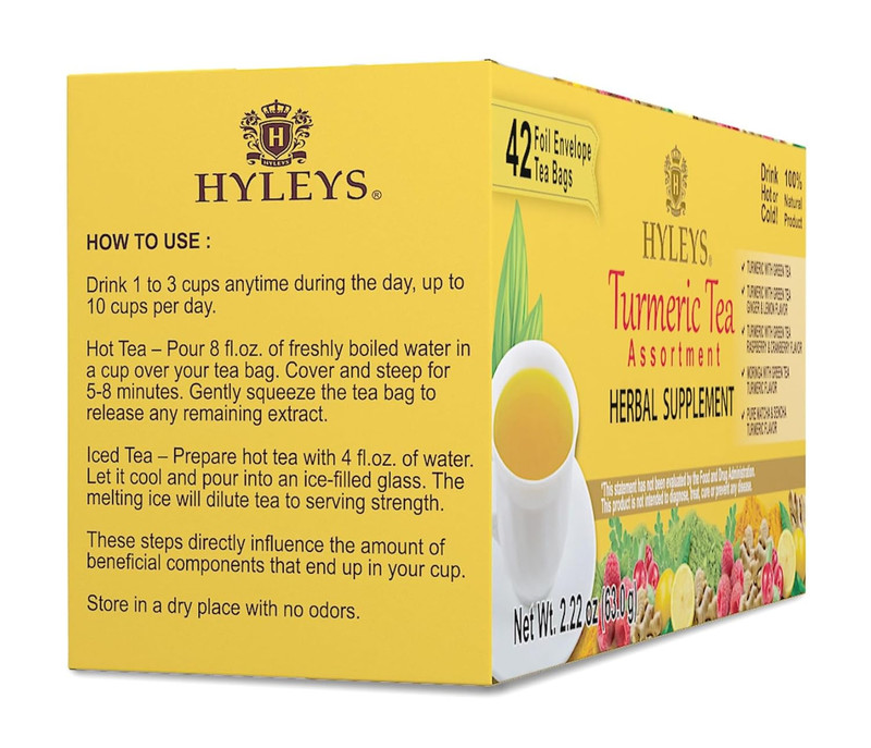 Turmeric Tea - Assorted Flavors - 42 Tea Bags - Wellness Herbal Supplement gallery