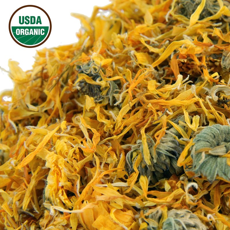 Calendula Tea 1LB (16Oz) 100% CERTIFIED Organic Whole Flower Herbal Tea (Cale... gallery