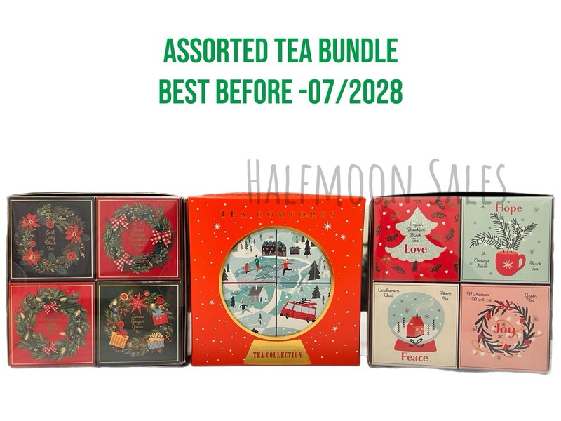 Holiday Tea Gift Bundle 3 Boxes Earl Grey, Blood Orange Cranberry Green Tea Chai