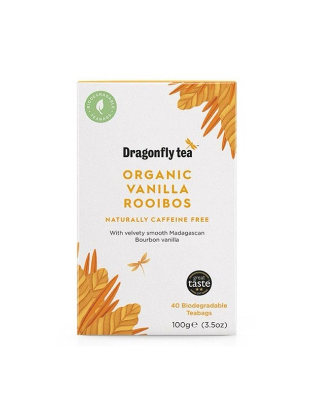 New Dragonfly Tea Natural Vanilla Rooibos Tea 40 bags