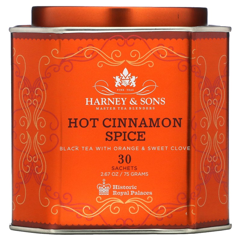 Hot Cinnamon Spice, Black Tea with Orange & Sweet Clove, 30 Sachets, 2.67 oz (75