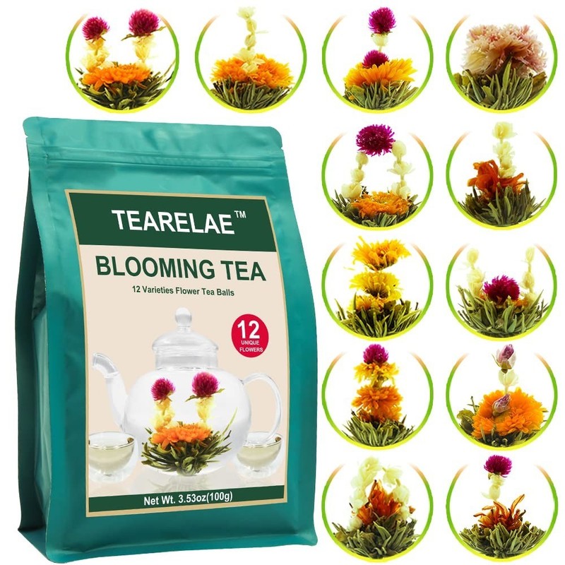 Individually Wrapped Blooming Tea Variety - 12 Antioxidant-Rich Flowering Balls gallery