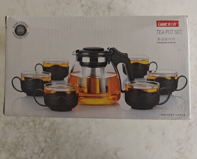 NEW Lilac Teapot & 6 Cup Set
