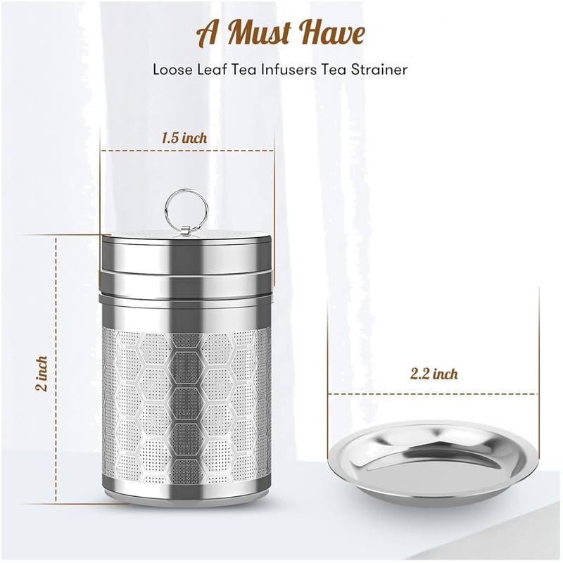 Extra Fine Mesh Tea Steeper, 2 Pack Stainless Steel Infusers