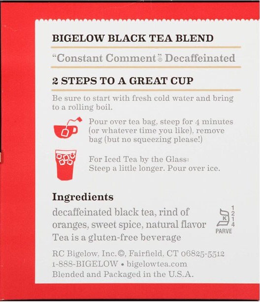 Bigelow Decaffeinated Constant Comment Black Tea - 20 tea bags gallery