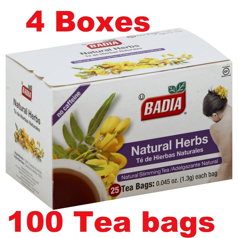 Badia-Natural Herbs Slimming/Slim Tea Lose Weight Detox(4 Packs ) 100 tea bags