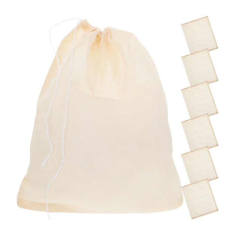 20 Pcs Drawstring Soup Socks Cooking Bags Gauze Reusable Tea Spice Filter gallery