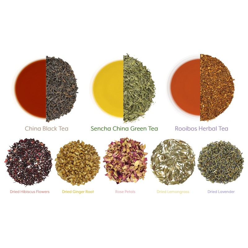 Loose Leaf Tea Sampler Gift Set Assortment Create Your Own Tea Blend Starter Kit gallery