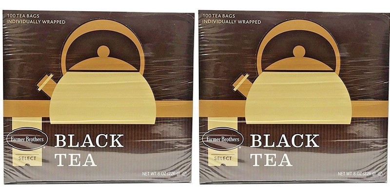 Hot Tea Bags, Individually wrapped – Black Tea, 2 box 100 count Farmer Brothers