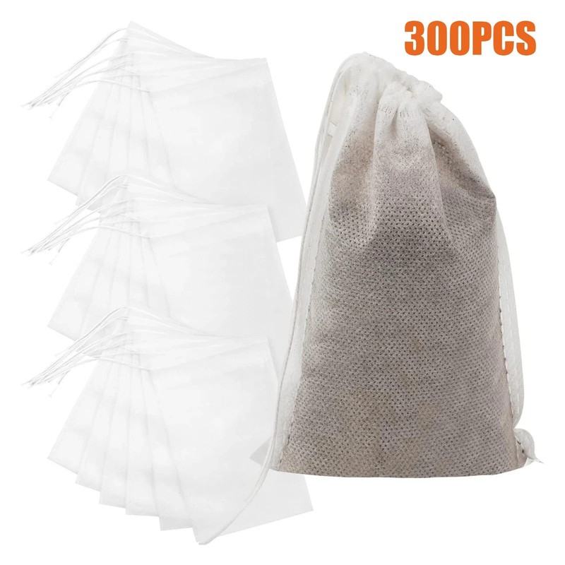 300x Multifunctional Fine Mesh Brewing Filter Bags for Cold Coffee, Tea, Spices