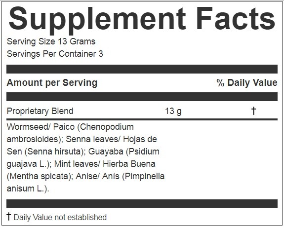 Hanan Peruvian Secrets Antiparasito | 100% Natural Antiparasite Blend | 1.41oz gallery