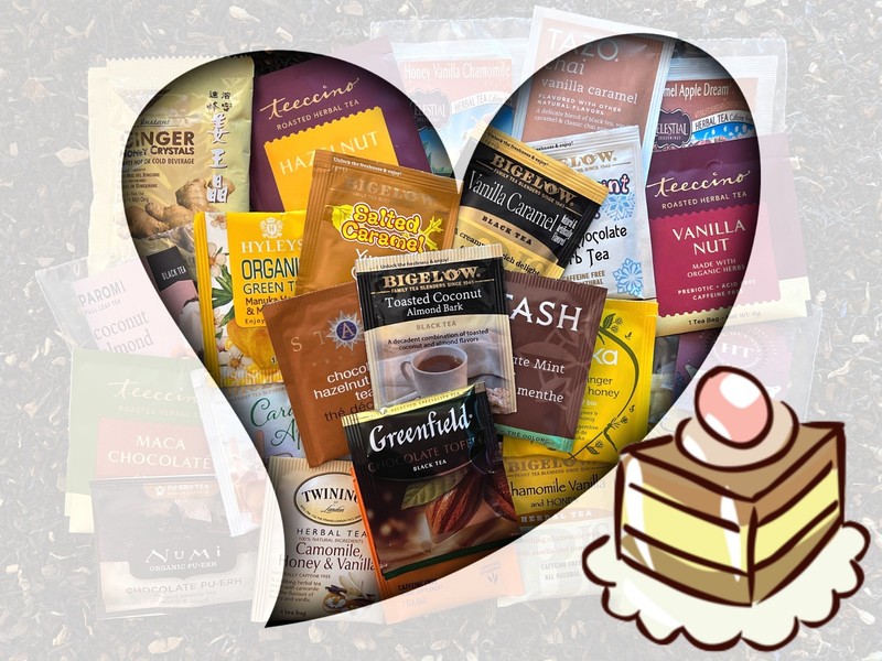 Dessert Tea Bag Sampler Variety Pack – 24 Single-Serve Varieties – 15 Brands