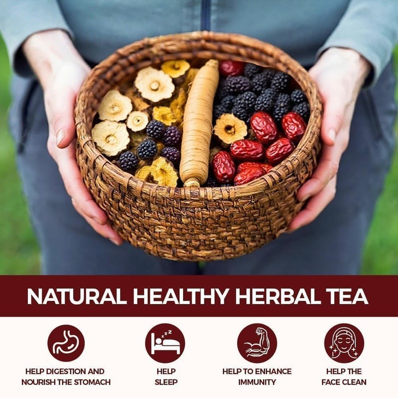 30 Count Premium Ginseng Five Treasures Kidney Tea Bags ten treasure Herbal ... gallery