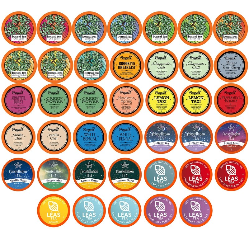 Assorted Tea Sampler Variety Pack for Keurig K-Cup Brewers - 40 Count Tea Pods gallery