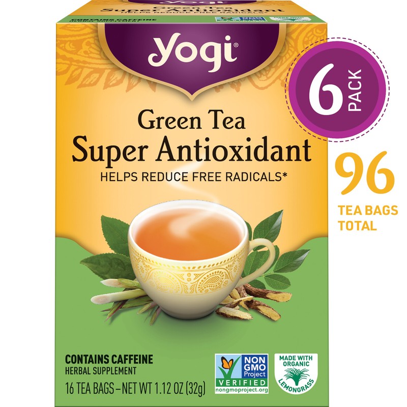 Yogi Tea – Green Tea Super Antioxidant – 6 Pack, 96 Tea Bags