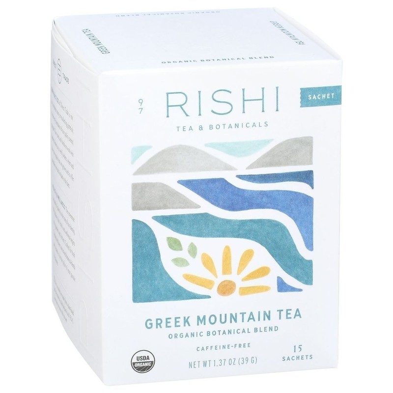 6 Boxes Rishi Organic Greek Mountain Tea 15 Tea bags per Box 2026