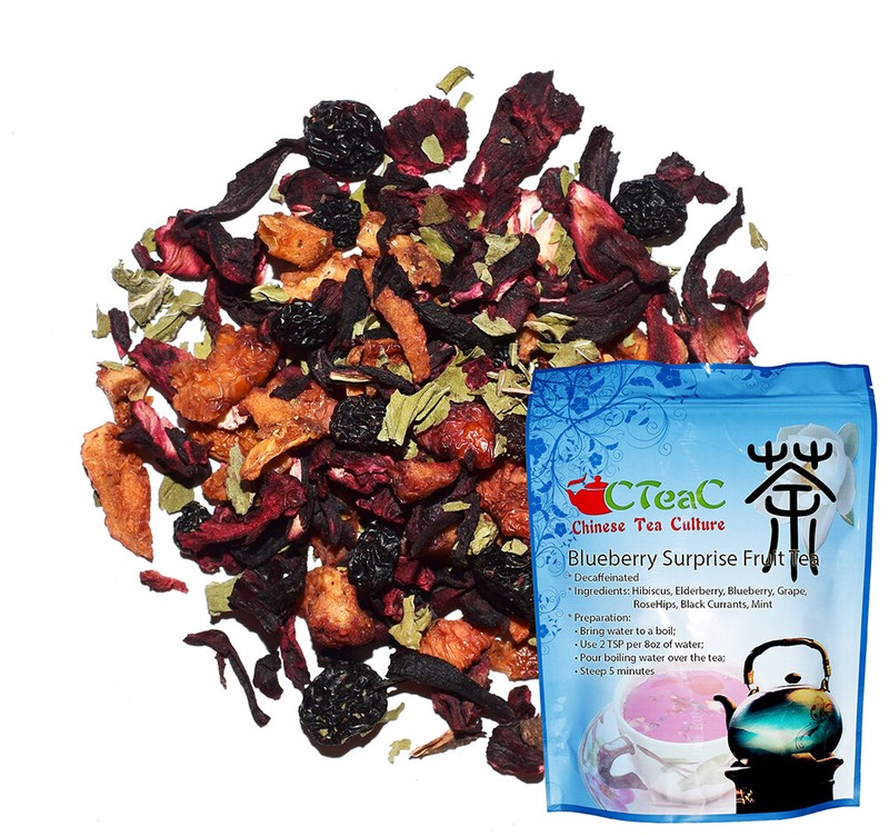 Blueberry Fruit Tea, Decaffeinated, Loose Leaf Tea
