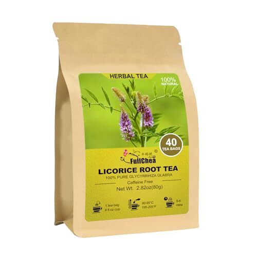 FullChea – Licorice Root Tea Bag, 40 Teabags, 2g/bag – Premium Licorice Root –