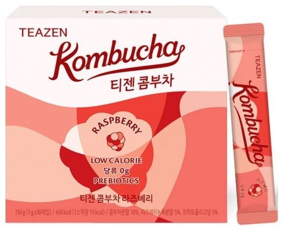 Teazen Kombucha Raspberry 5g x 30 Sticks | Korean Kombucha Drink Powder | K-FOOD