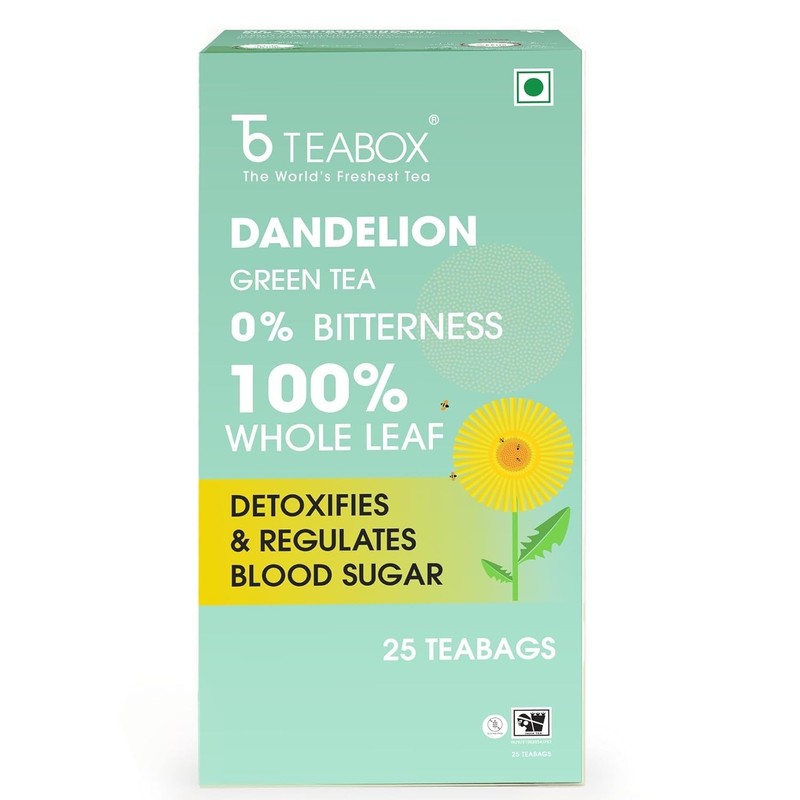 Organic Dandelion Root Tea, 100% Whole Leaf & 0% Bitterness, 25 Tea Bags