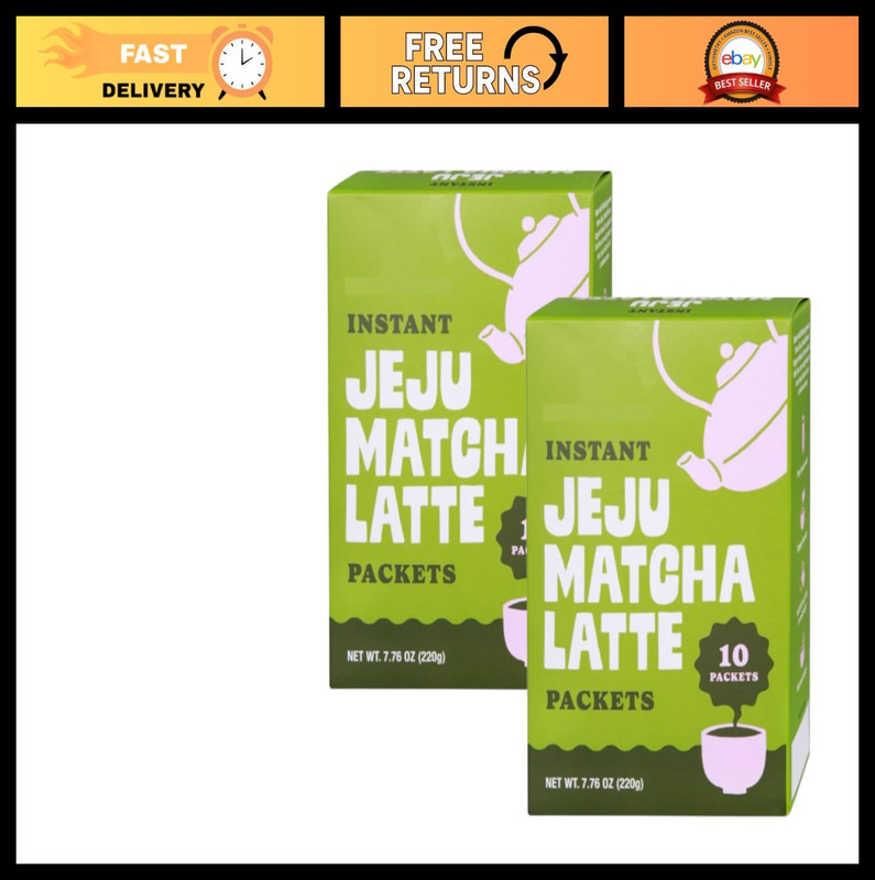 Matcha Latte Instant Packets – 10 Packets, 7.76 oz (220g) – 2 Count, Creamy Drin