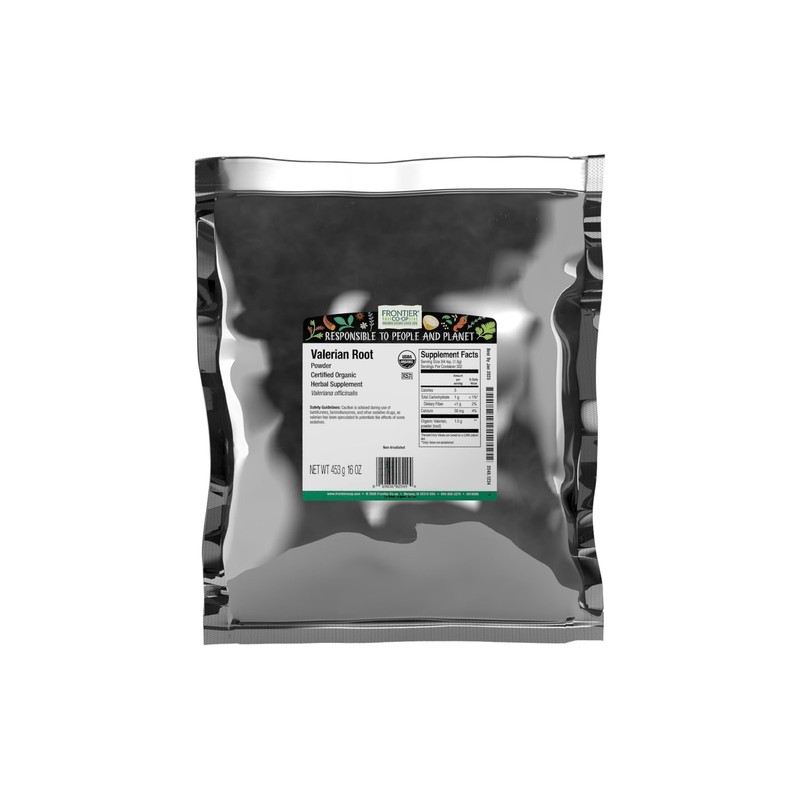 Frontier Organic Valerian Root, 1-Pound, Certified Organic, Kosher, Cut