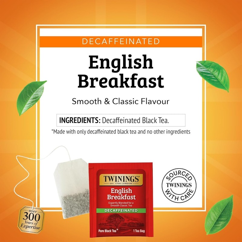 100 Count Decaffeinated English Breakfast Tea - Enjoy Hot or Iced for Every Mood gallery