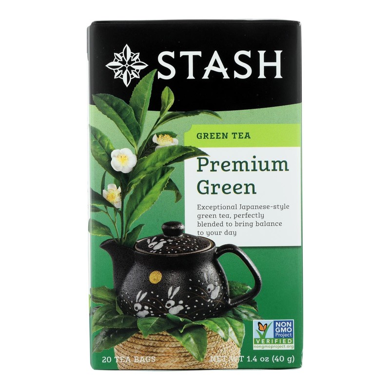 Stash Tea Green Tea - Premium - Case of 6 - 20 Bags