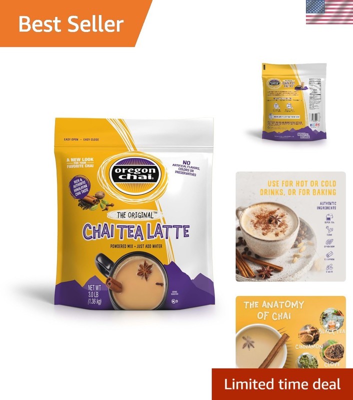 Indulge in 3 Pound Chai Latte Mix – Perfect for Hot or Iced Drinks