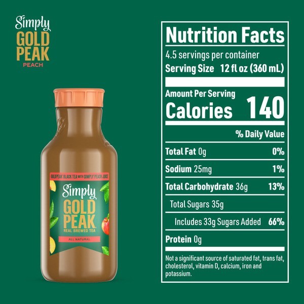 Gold Peak Tea Lemonade Peach Raspberry 52oz 6 Pack Variety Beverage gallery