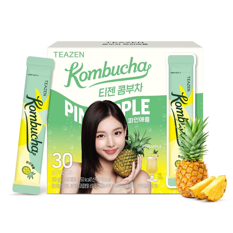 Pineapple Kombucha Powder, Hydration Drink Mix, Sugar Free, Live Probiotics…