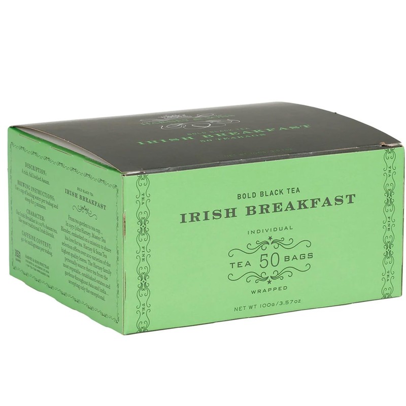Bold Irish Breakfast Tea - 50 Wrapped Tea Bags, 100% Assam, Kosher & Caffeinated gallery