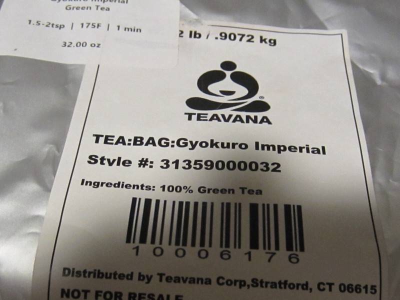 NEW FACTORY SEALED TEAVANA GYOKURO IMPERIAL PREMIUM GREEN TEA 32OZ 2lb