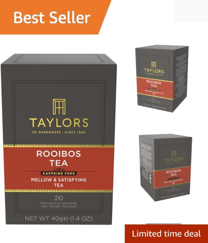 Ethically Sourced Rooibos Tea Bags, 20 Count – Herbal Bliss, Hot or Iced