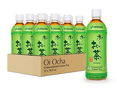 Ito En Tea Oi Ocha Green Tea Unsweetened 16.9 Ounce Pack of 12