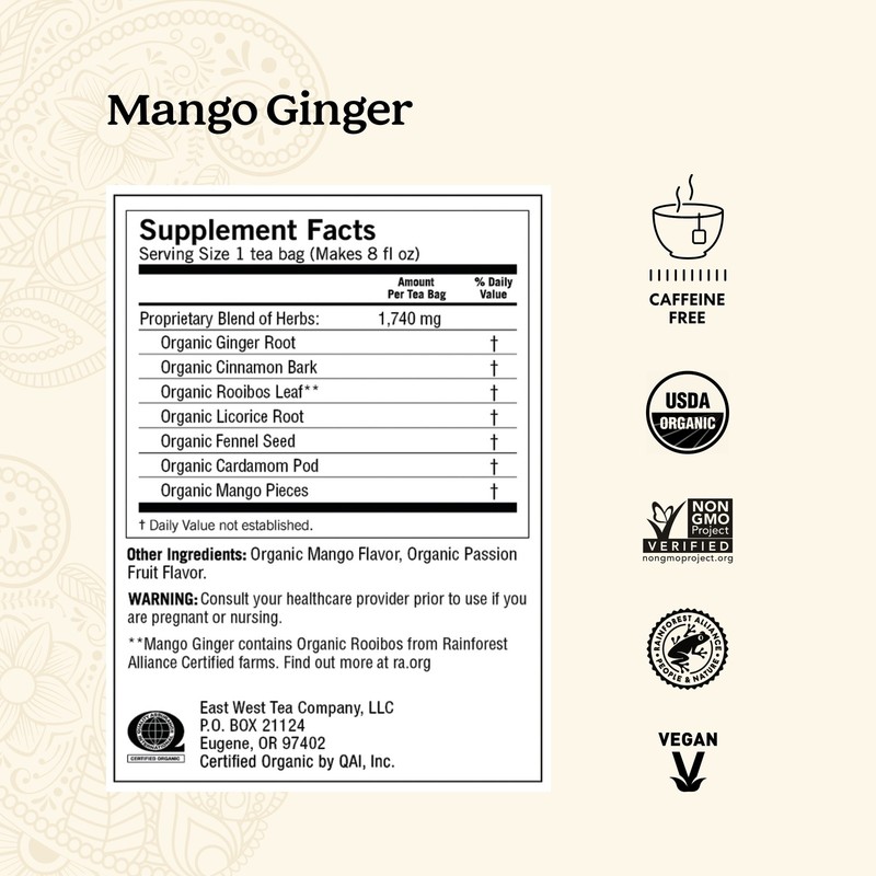 Yogi Tea - Mango Ginger Tea (4 Pack) Caffeine Free - 64 Organic Herbal Tea Bags gallery