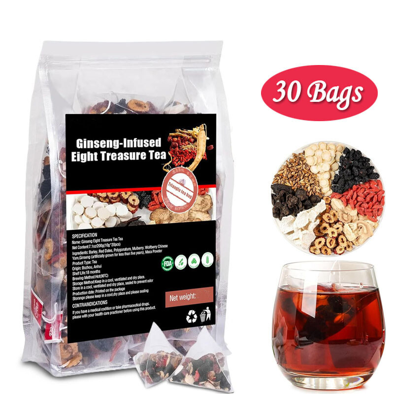 Ginseng-infused Eight Treasure Tea Kidney Ginseng Wolfberry Mulberry Health