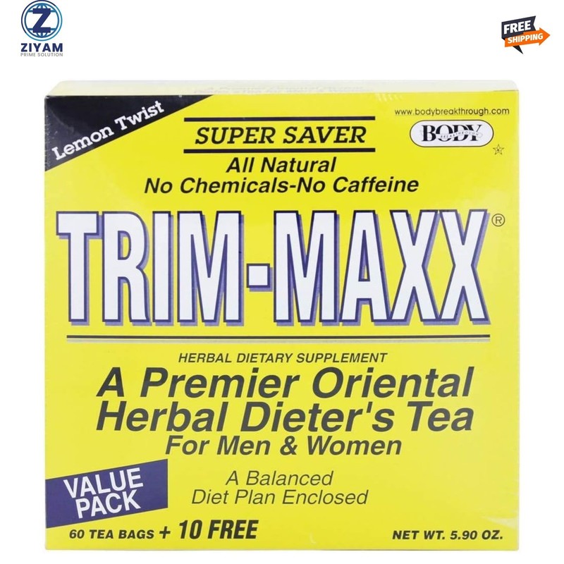 Body Breakthrough Trim Maxx Tea Lemon 60 Bags Herbal Dietary Supplement 60 Se…