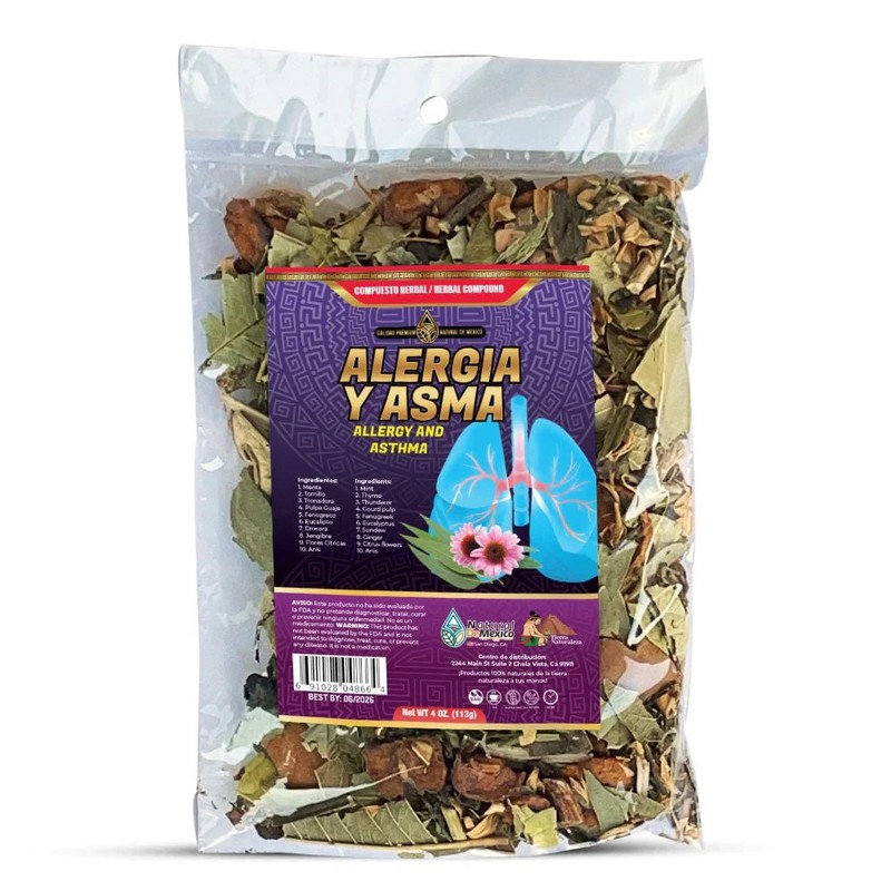 Compuesto Herbal Alergia y Asma 4 oz. Te – Allergy Tea 4 Oz. Natural de Mexico