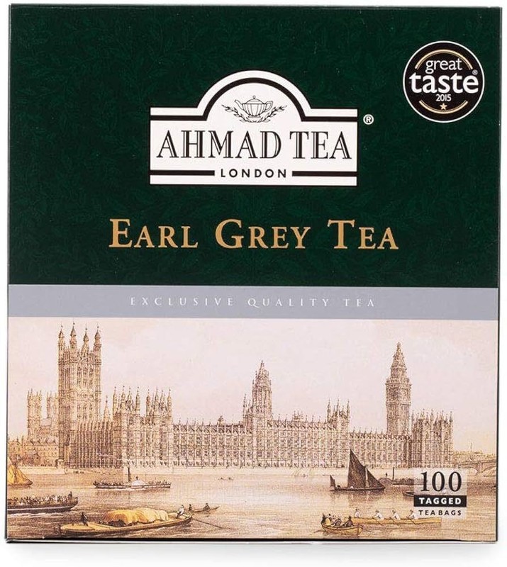 Ahmad Earl Grey Tea – 100 tagged tea bags (200 Gram) – Exclusive Quality Tea
