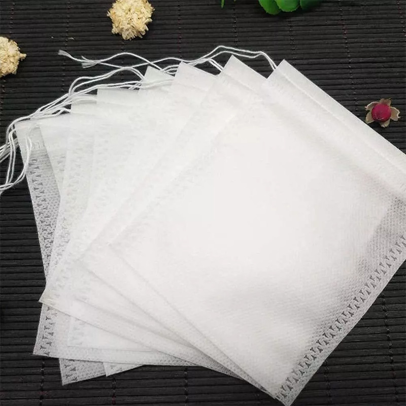 Empty Tea Bags Muslin Drawstring Bath Herbs Filter Making Spice Bags Disposable gallery