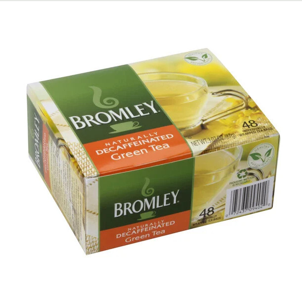 Bromley Naturally Decaffeinated Green Tea – 48 Tea Bags 2027+