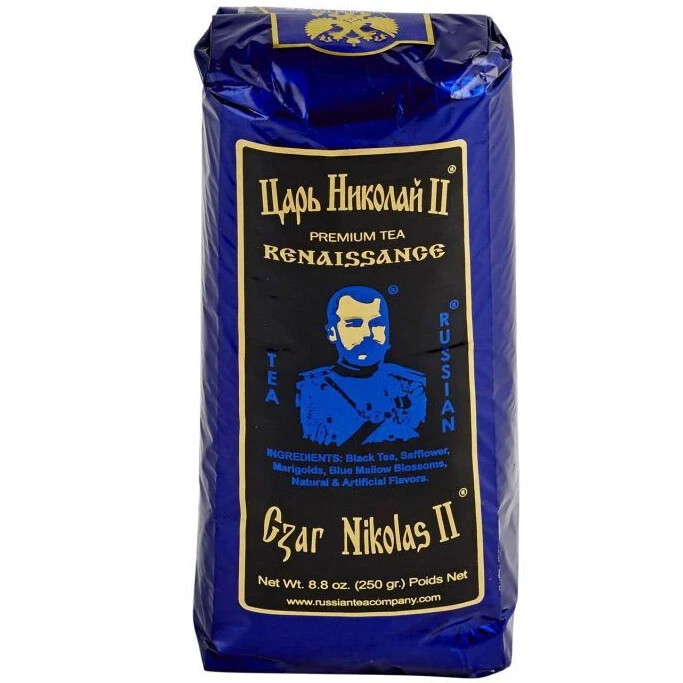 Black Leaf Tea Czar Nicholas II Renaissance (Blue) Russian Style 8.8oz/250g