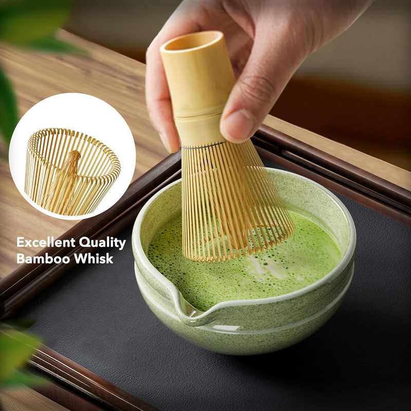 Matcha Whisk Set, Perfect Matcha Kit for Matcha Lovers Includes Ceramic Bowl, Ba gallery