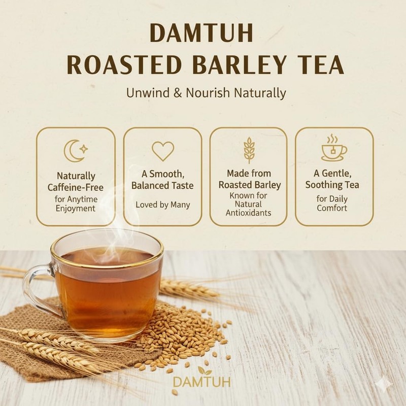 Damtuh Korean Barley Tea, Roasted Barley Tea Bags, Boricha Mugicha, Caffeine-... gallery