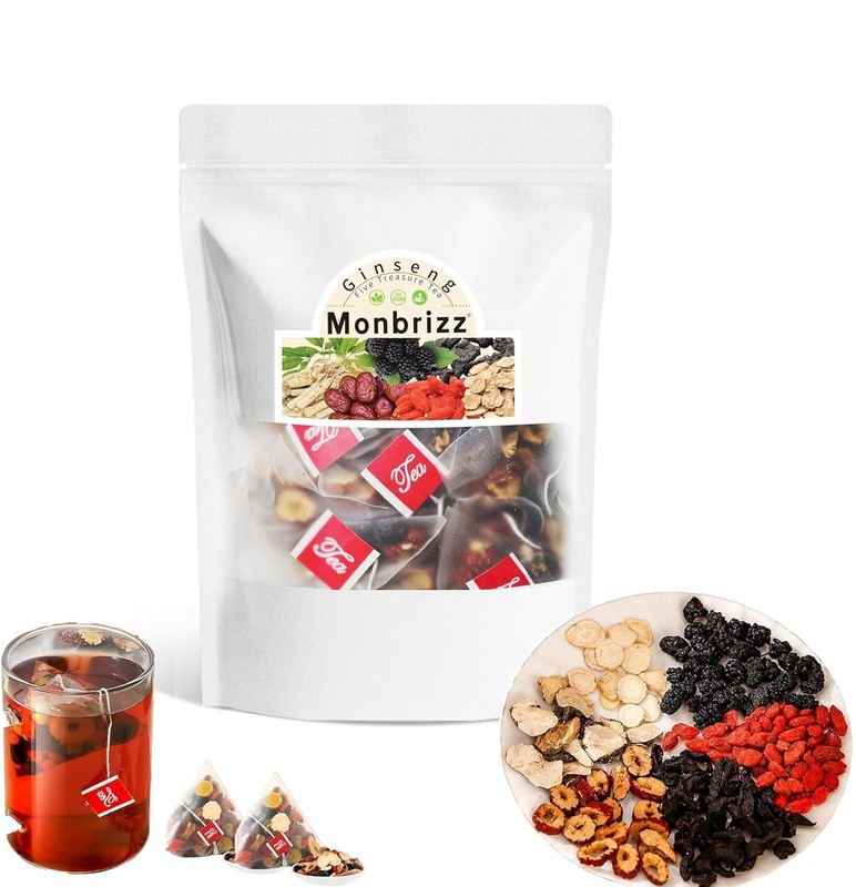 Monbrizz kidney tea formula Ginseng Six treasure tea te divina maca root Goji…