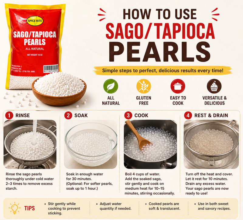 Tapioca / Sago Pearls 10oz gallery